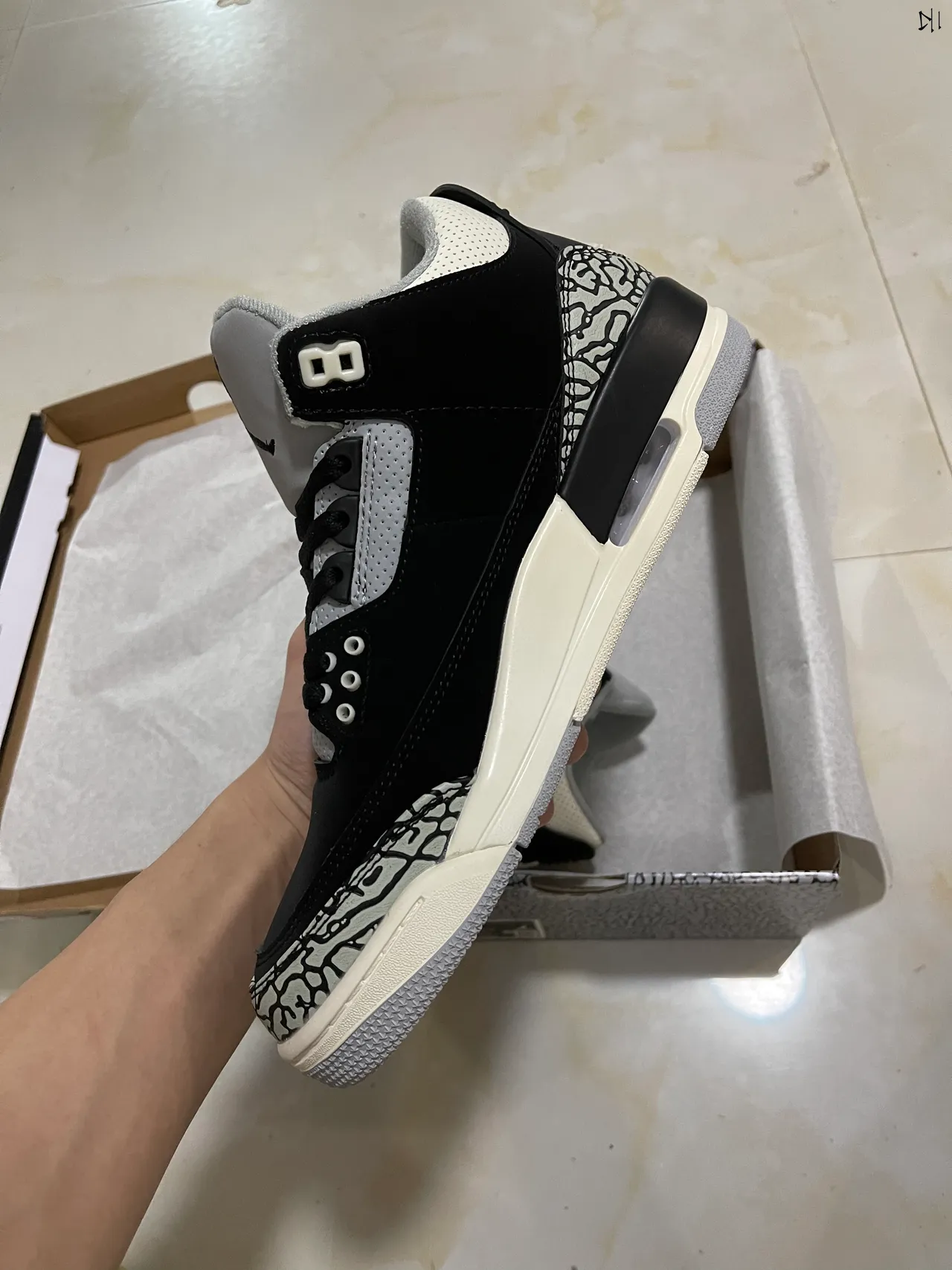Tênis de basquete Air Jordan 3 Black Elephant 5