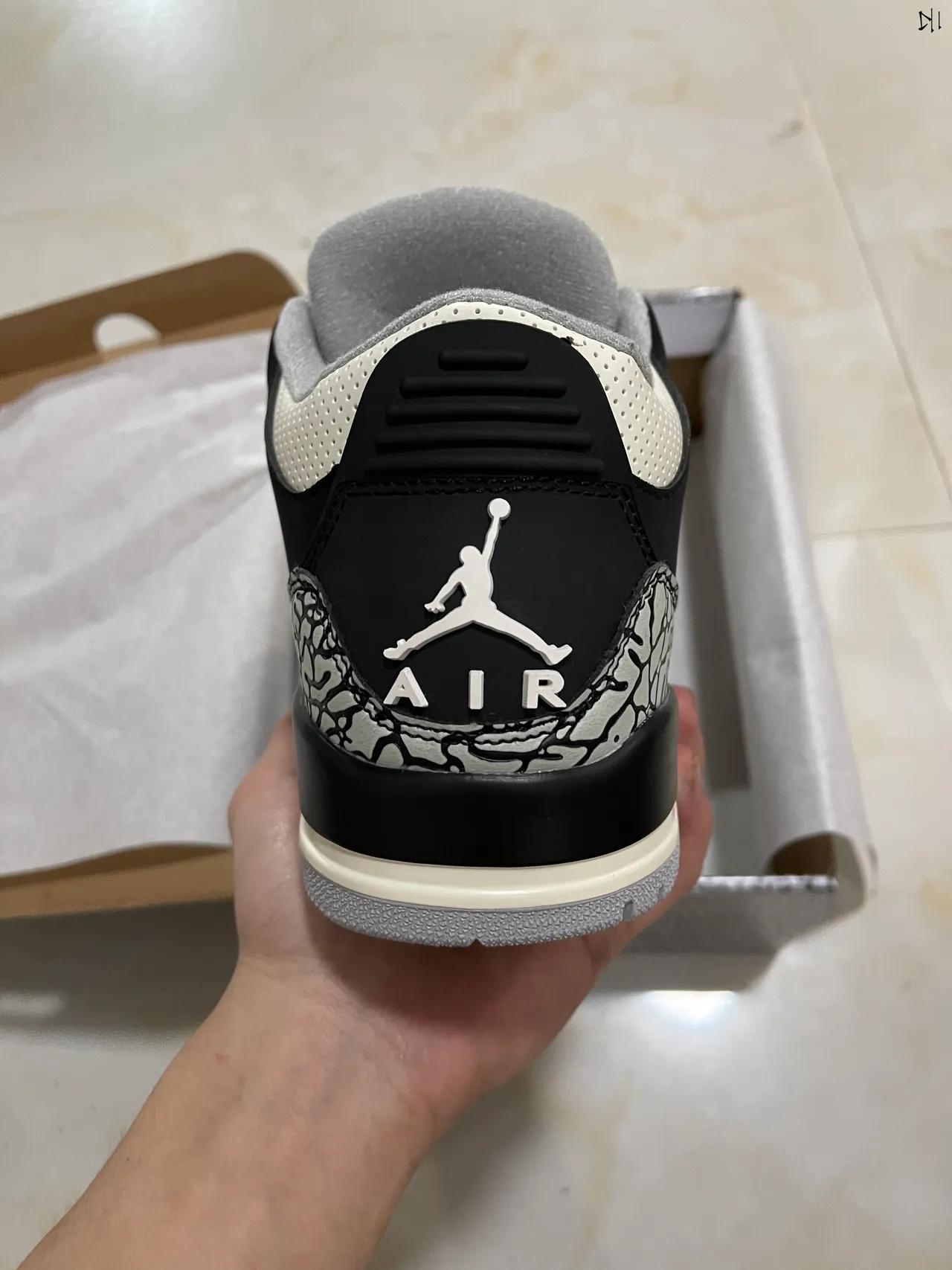 Tênis de basquete Air Jordan 3 Black Elephant 7