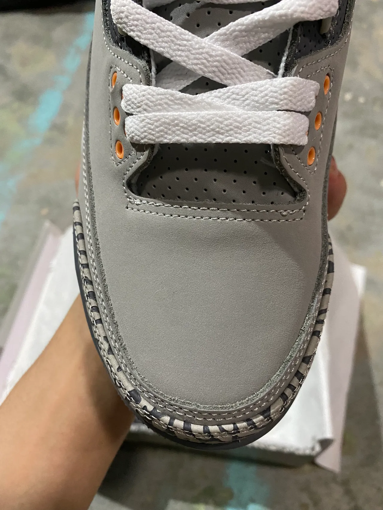 Tênis de basquete Air Jordan 3 Gray Elephant 3
