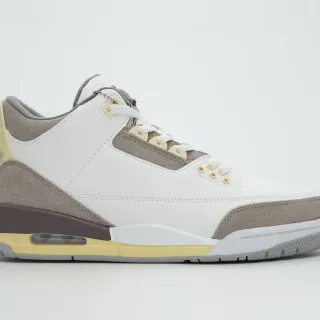 Tênis de basquete Air Jordan 3 branco bege amarelo marrom