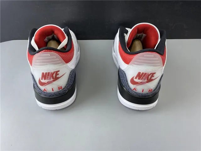 Air Jordan 3 白深灰红篮球鞋 3