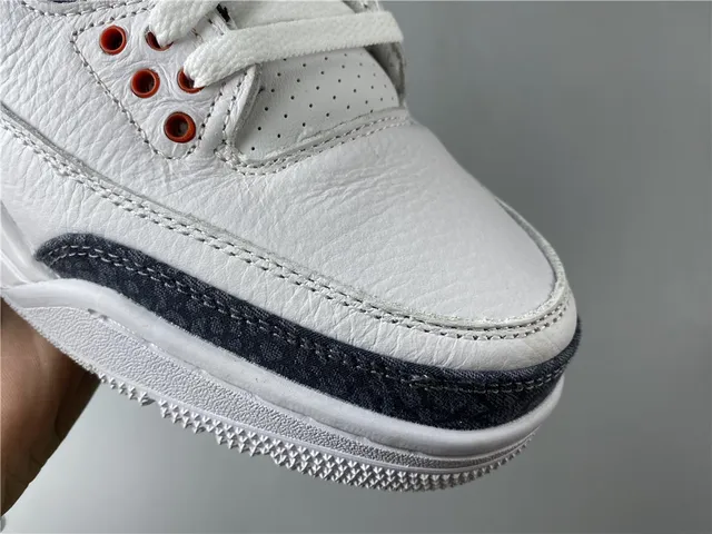 Air Jordan 3 白深灰红篮球鞋 15