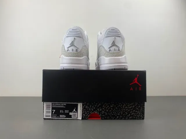 Air Jordan 3 白色象纹篮球鞋 17