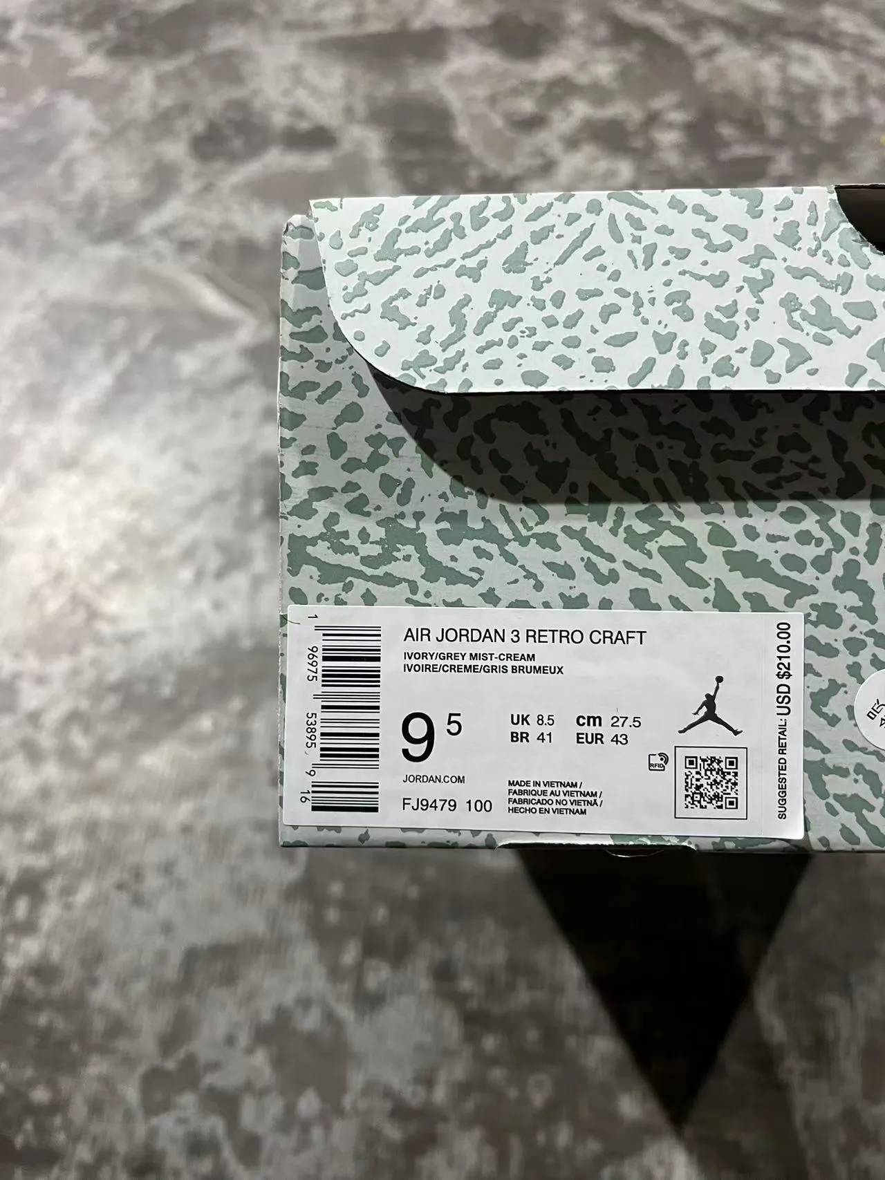 Air Jordan 3 白象印花篮球鞋 10