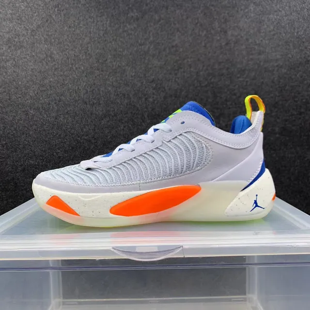 Air Jordan 37 White Blue Orange Basketball Shoes 2