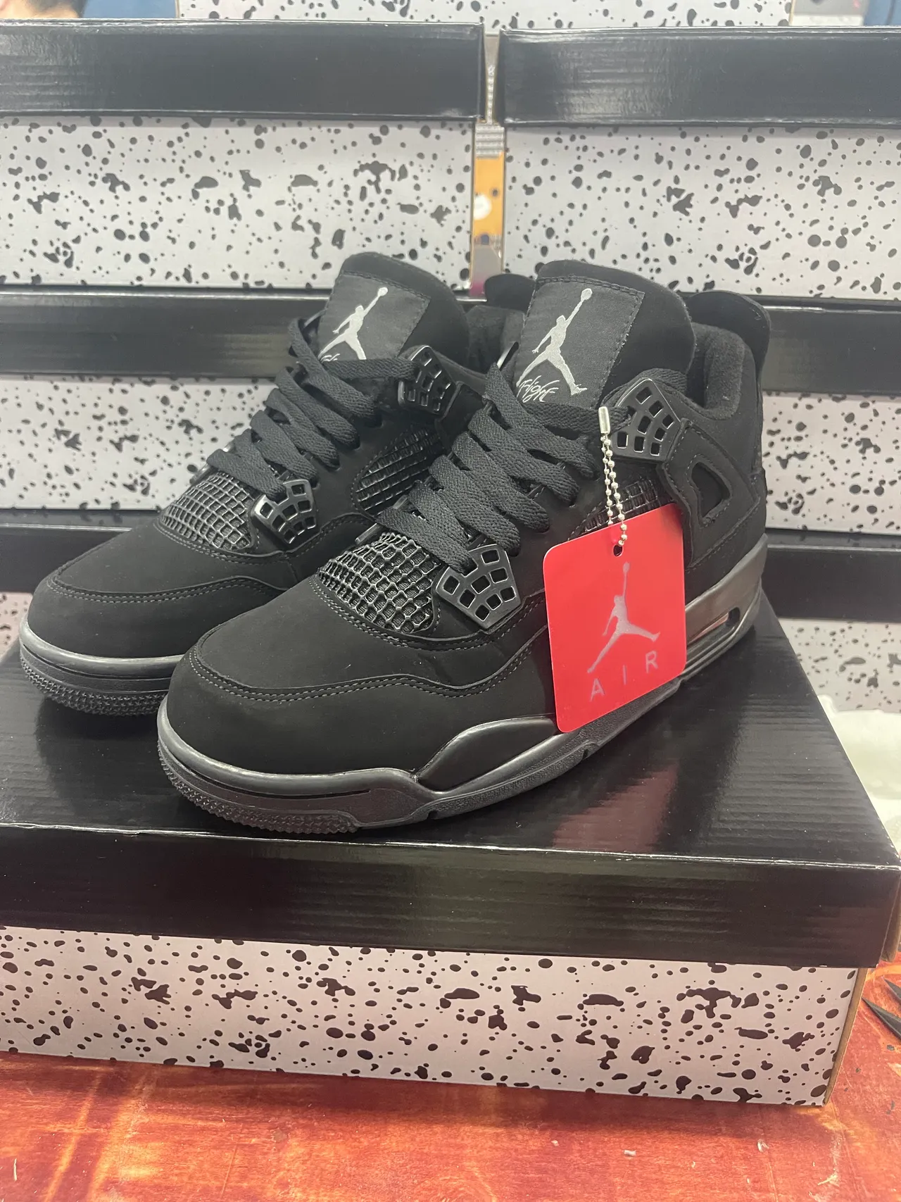 Zapatillas de baloncesto Air Jordan 4 negras 7