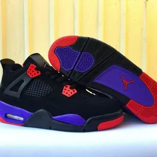 Tênis de basquete Air Jordan 4 preto vermelho roxo