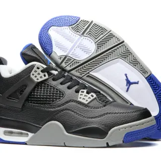 Air Jordan 4 ब्लैक रॉयल ब्लू बास्केटबॉल जूते