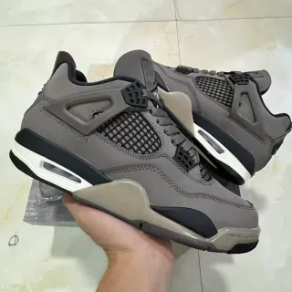 Air Jordan 4 tênis de basquete cinza preto branco