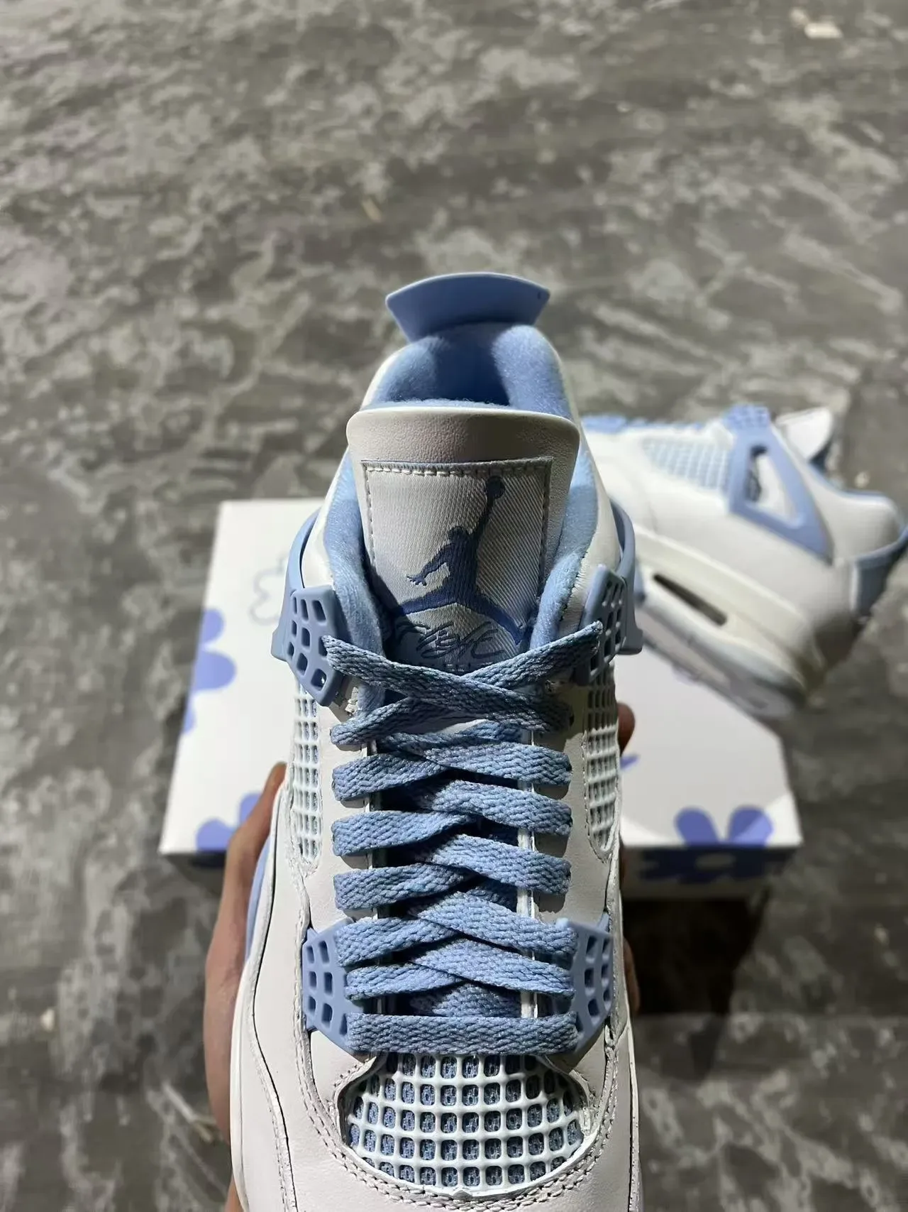 Air Jordan 4 Off-White Pale Blue Zapatillas de Baloncesto 4