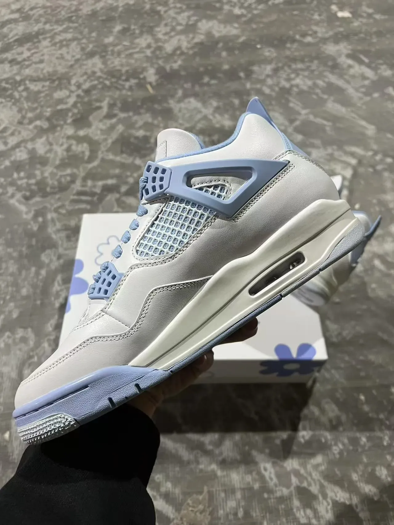 Air Jordan 4 Off-White Pale Blue Zapatillas de Baloncesto 5