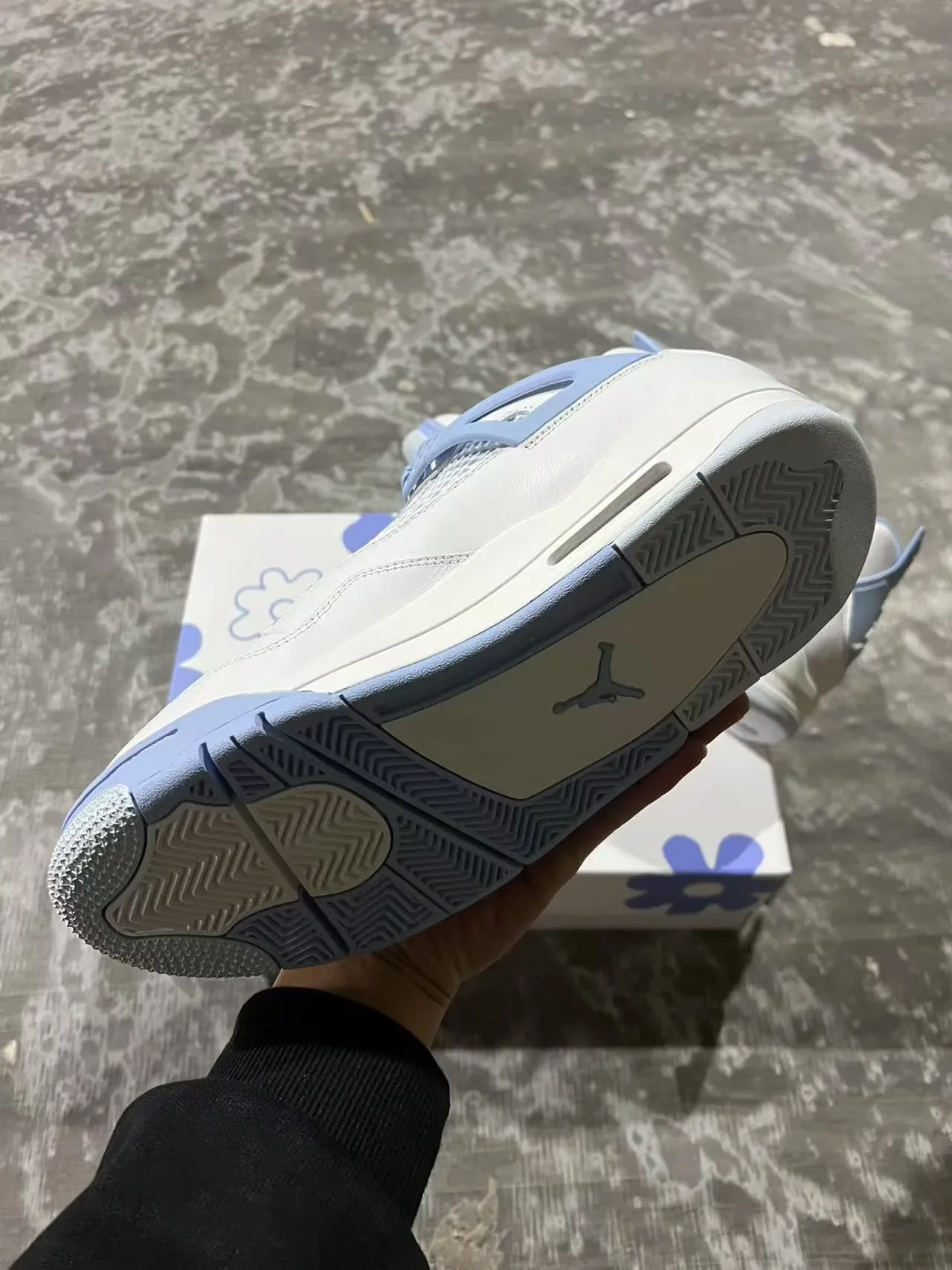 Air Jordan 4 Off-White Pale Blue Zapatillas de Baloncesto 6