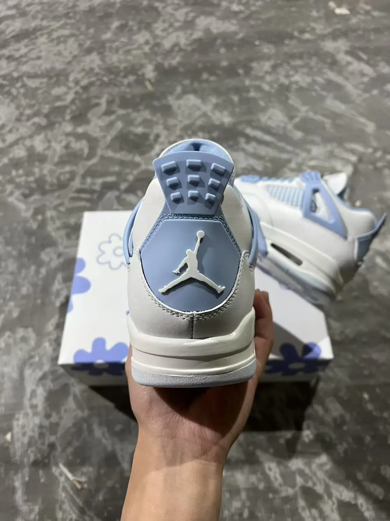 Air Jordan 4 Off-White Pale Blue Zapatillas de Baloncesto 8