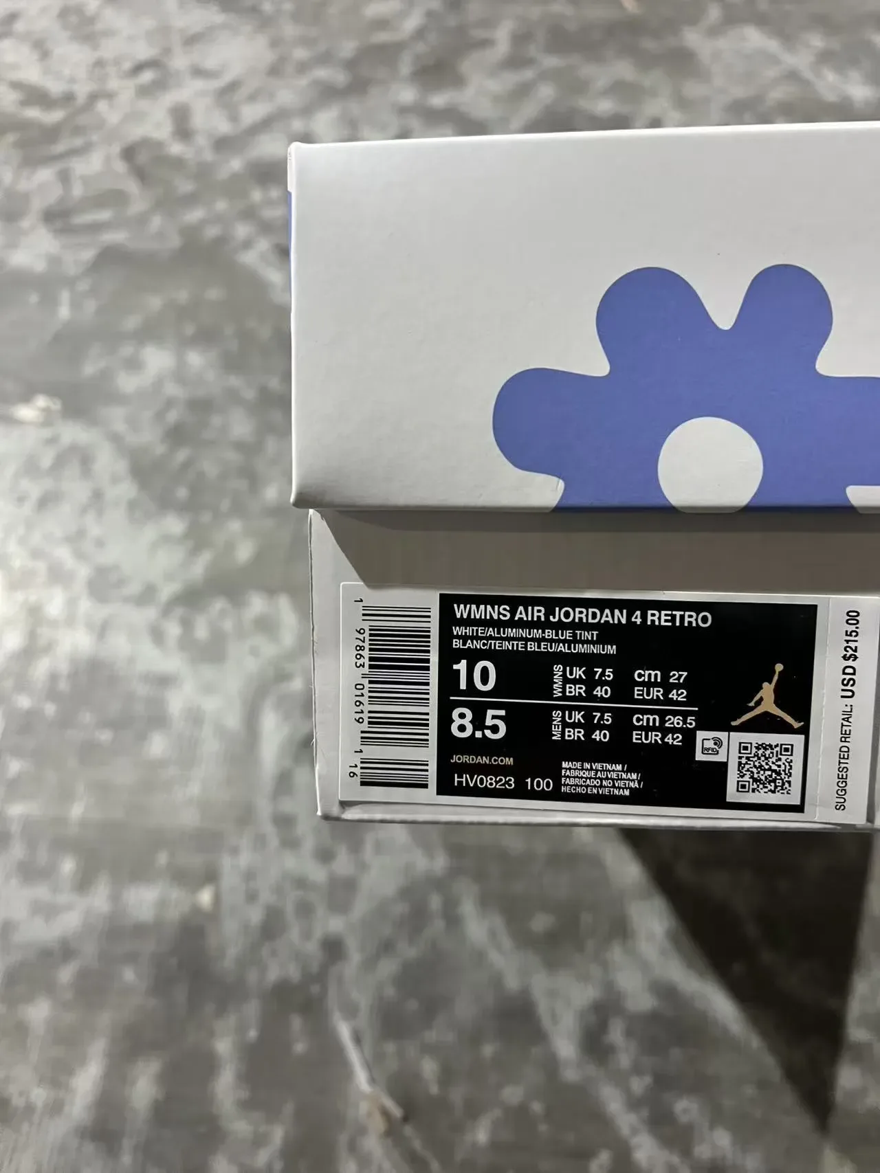 Air Jordan 4 Off-White Pale Blue Zapatillas de Baloncesto 10