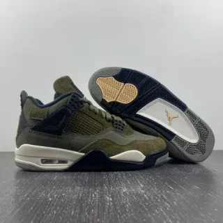 Air Jordan 4 Verde Oliva Marinho Tênis de Basquete