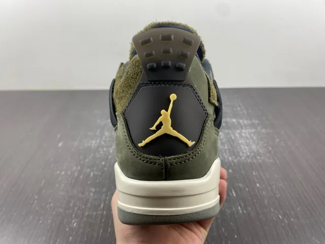 Air Jordan 4 Verde Oliva Azul Marino Zapatillas de Baloncesto 4
