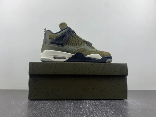 Air Jordan 4 Verde Oliva Azul Marino Zapatillas de Baloncesto 15
