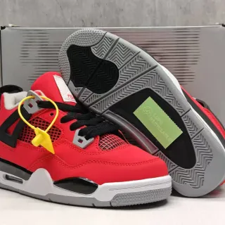 Air Jordan 4 Red Black Gray Basketball Shoes