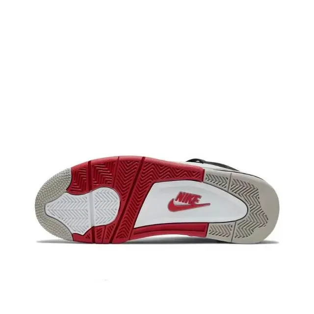 Zapatillas de baloncesto Air Jordan 4 blanco rojo negro 2