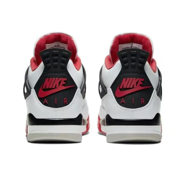 Zapatillas de baloncesto Air Jordan 4 blanco rojo negro 3