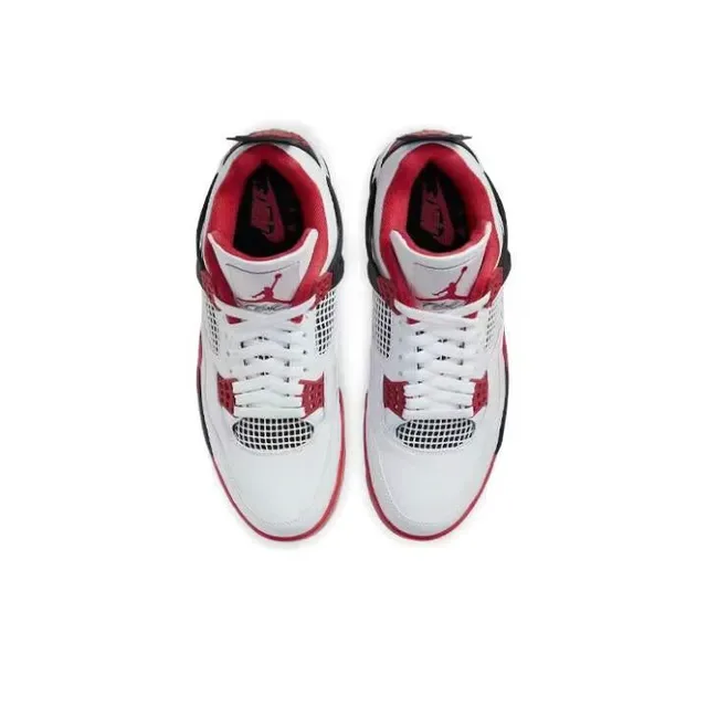 Zapatillas de baloncesto Air Jordan 4 blanco rojo negro 4