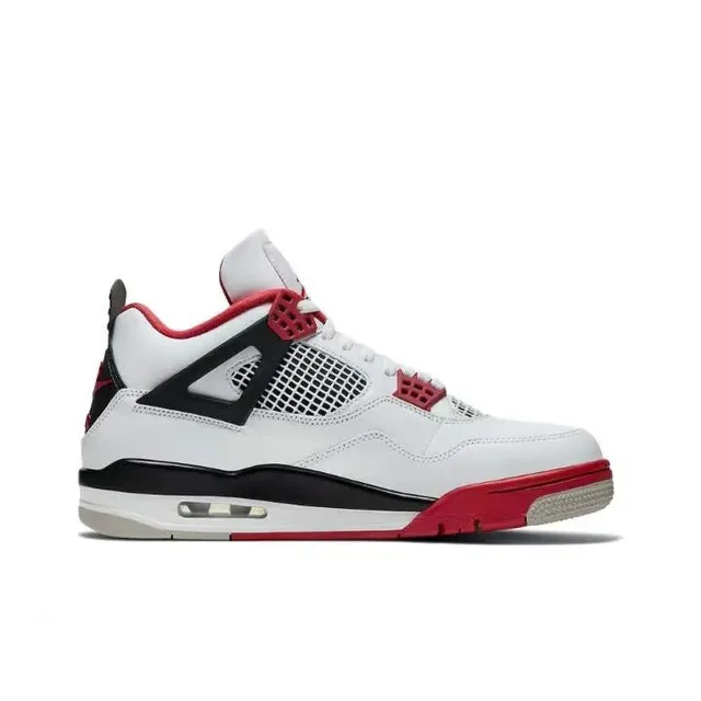 Zapatillas de baloncesto Air Jordan 4 blanco rojo negro 6