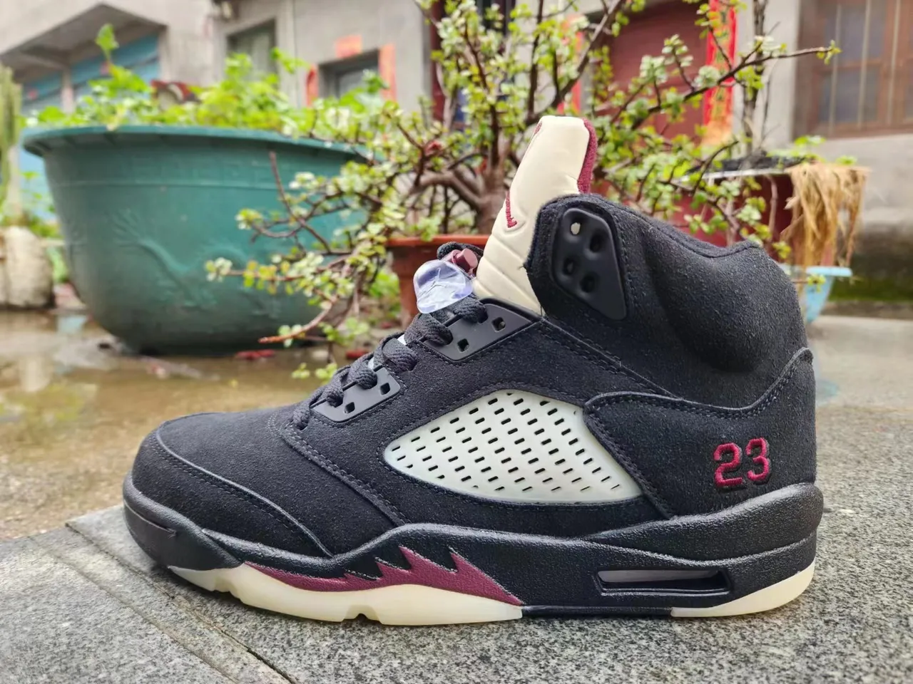 Air Jordan 5 কালো মেরুন ক্রিম বাস্কেটবল জুতো 5