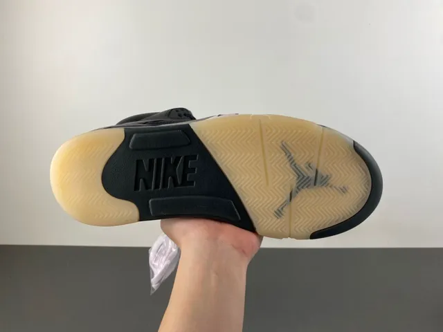 Zapatillas de baloncesto para mujer Air Jordan 5 negro y rosa 9