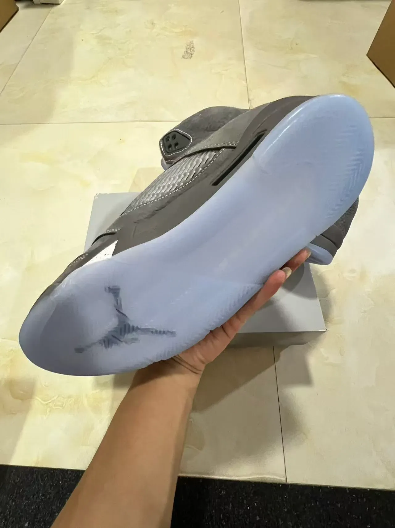 Air Jordan 5 Gray and Light Blue Basketball Shoes 6