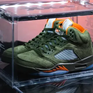 Air Jordan 5 أحذية كرة السلة أخضر زيتوني وبرتقالي