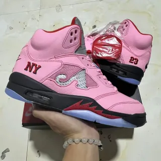 Air Jordan 5 Pink NY 23 Tênis de basquete