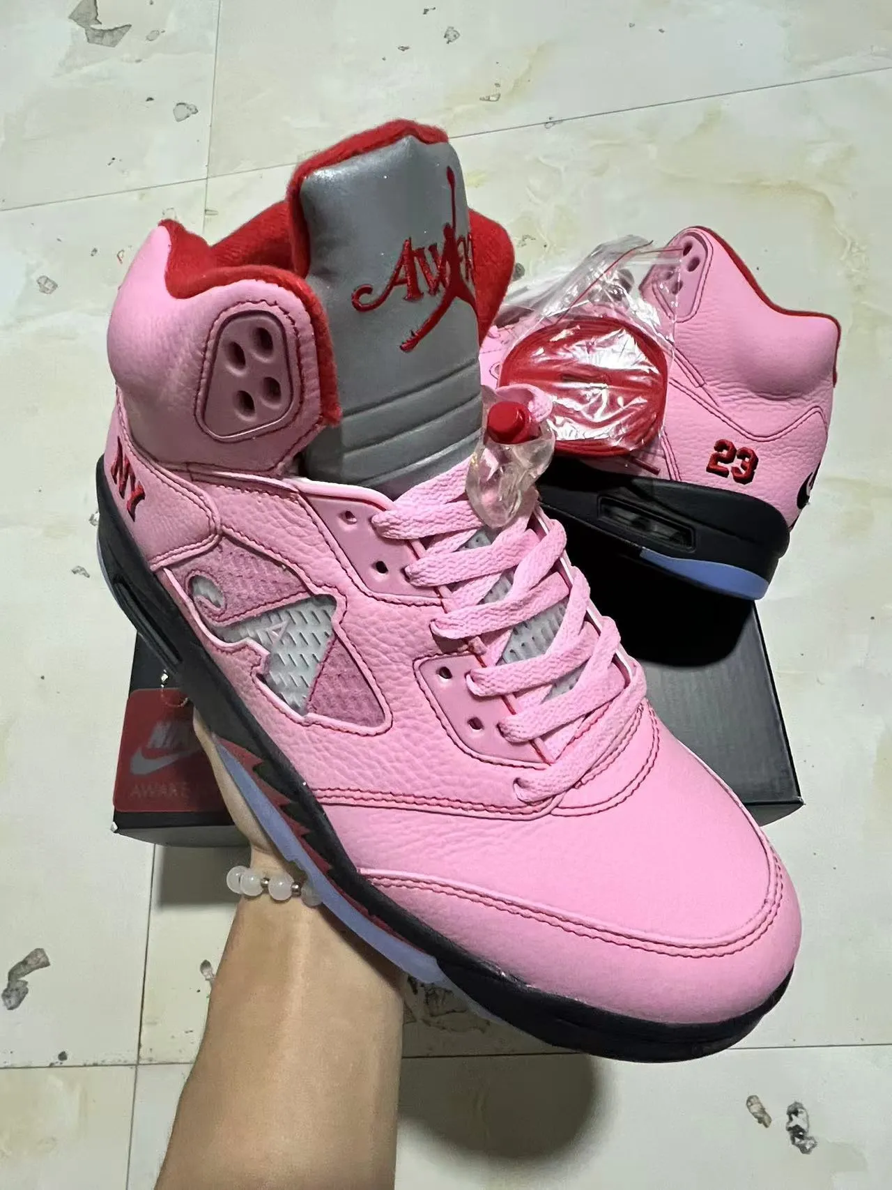 Air Jordan 5 Pink NY 23 বাস্কেটবল জুতো 2