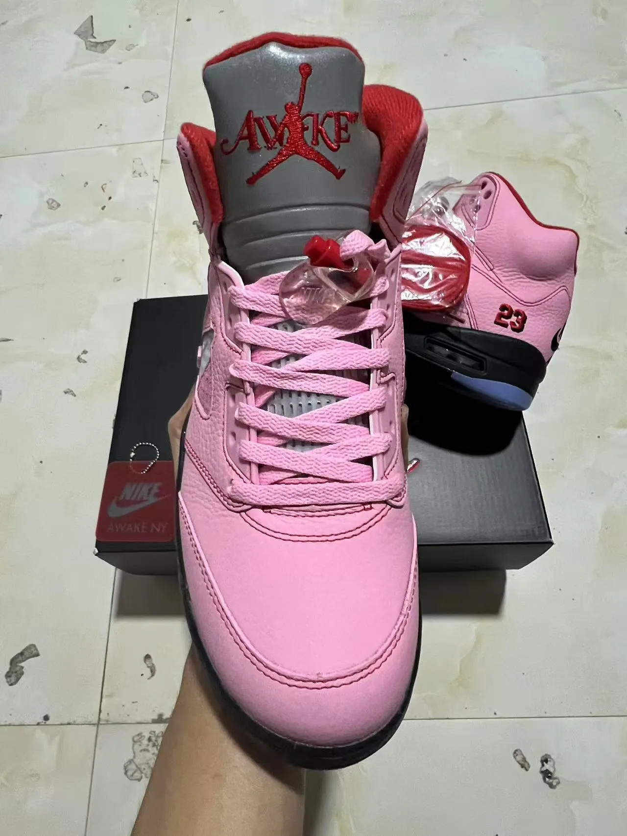 Air Jordan 5 Pink NY 23 বাস্কেটবল জুতো 3