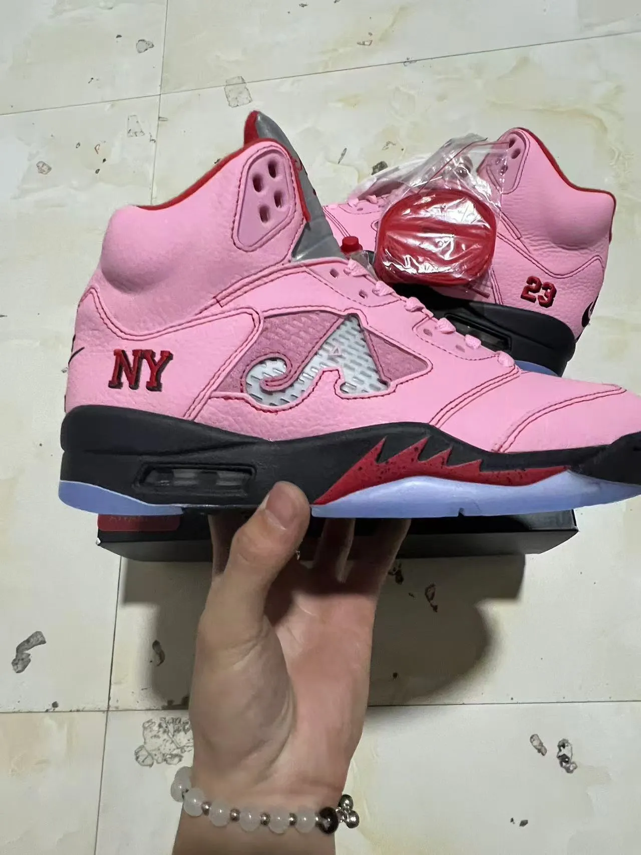 Air Jordan 5 Pink NY 23 বাস্কেটবল জুতো 7