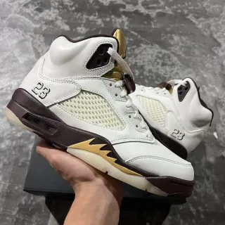 Air Jordan 5 白棕金篮球鞋