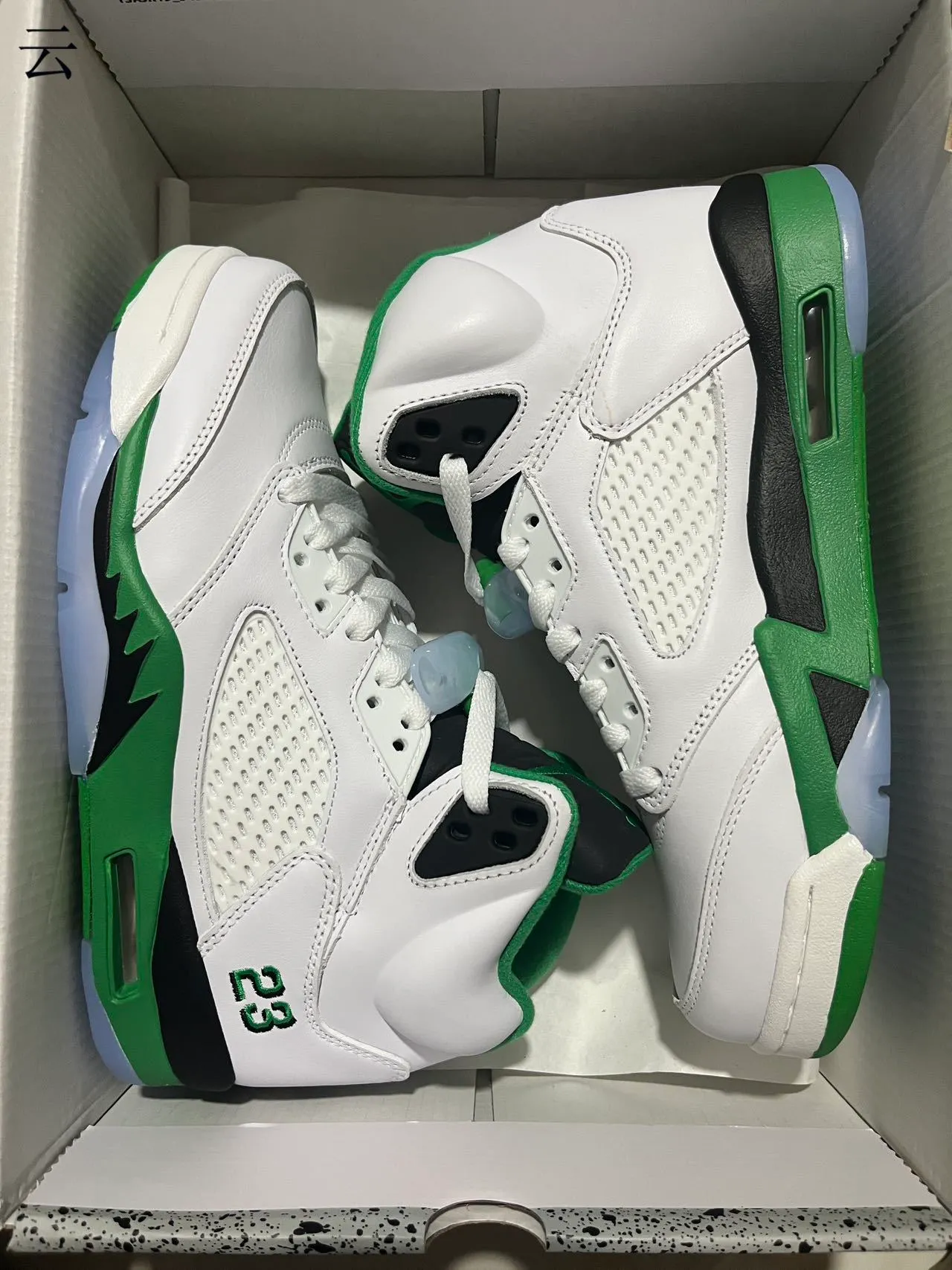 Air Jordan 5 সাদা সবুজ কালো বাস্কেটবল জুতো 10