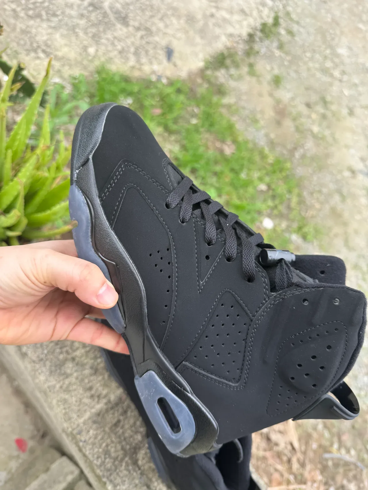 Air Jordan 6 أحذية كرة السلة السوداء 2