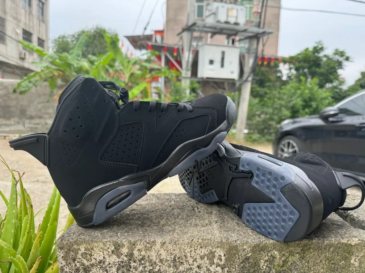 Air Jordan 6 أحذية كرة السلة السوداء 4