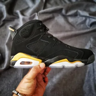 Air Jordan 6 কালো সোনালি Visible Air বাস্কেটবল জুতো
