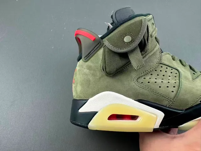 Air Jordan 6 Verde Oliva Ante Tênis High Top de Basquete 3