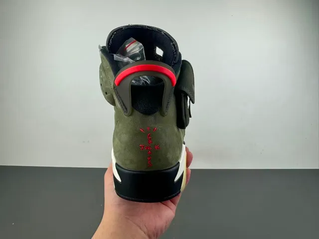 Air Jordan 6 Verde Oliva Ante Tênis High Top de Basquete 4
