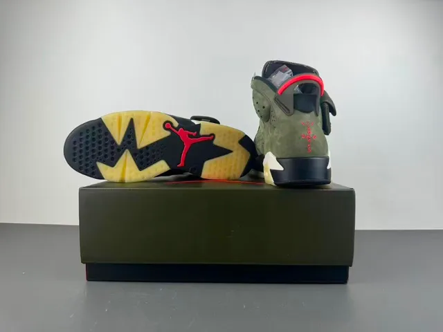 Air Jordan 6 Verde Oliva Ante Tênis High Top de Basquete 16