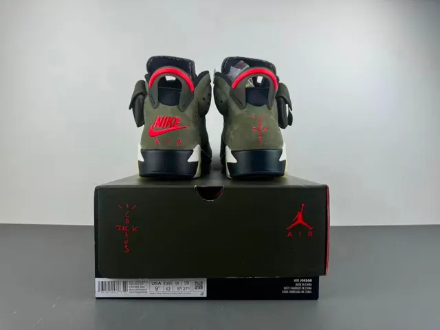 Air Jordan 6 Verde Oliva Ante Tênis High Top de Basquete 17