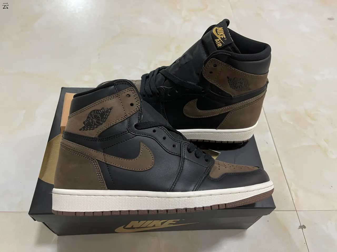 Air Jordan काले भूरे हाई-टॉप परफोरेटेड टो बास्केटबॉल जूते 2