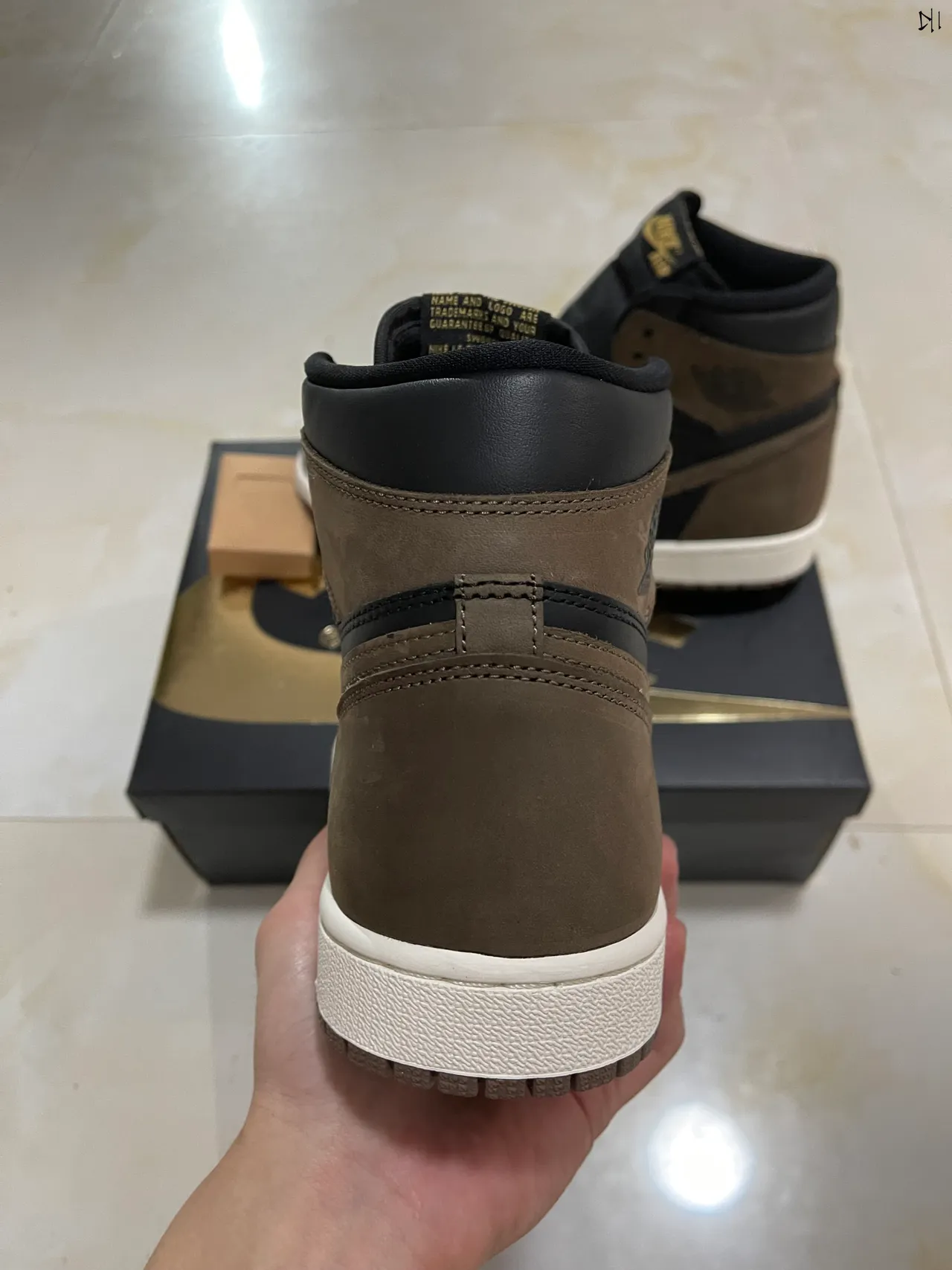 Air Jordan काले भूरे हाई-टॉप परफोरेटेड टो बास्केटबॉल जूते 8