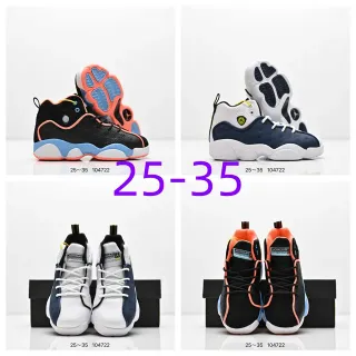 Tênis de basquete Air Jordan de cano alto com cabedal em couro perfurado preto e laranja