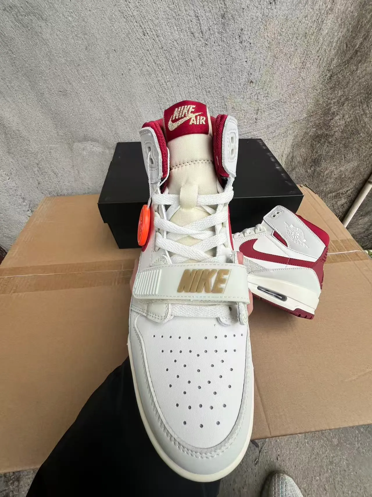 Air Jordan Legacy 312 Off-White and Red Basketball Shoes 2
