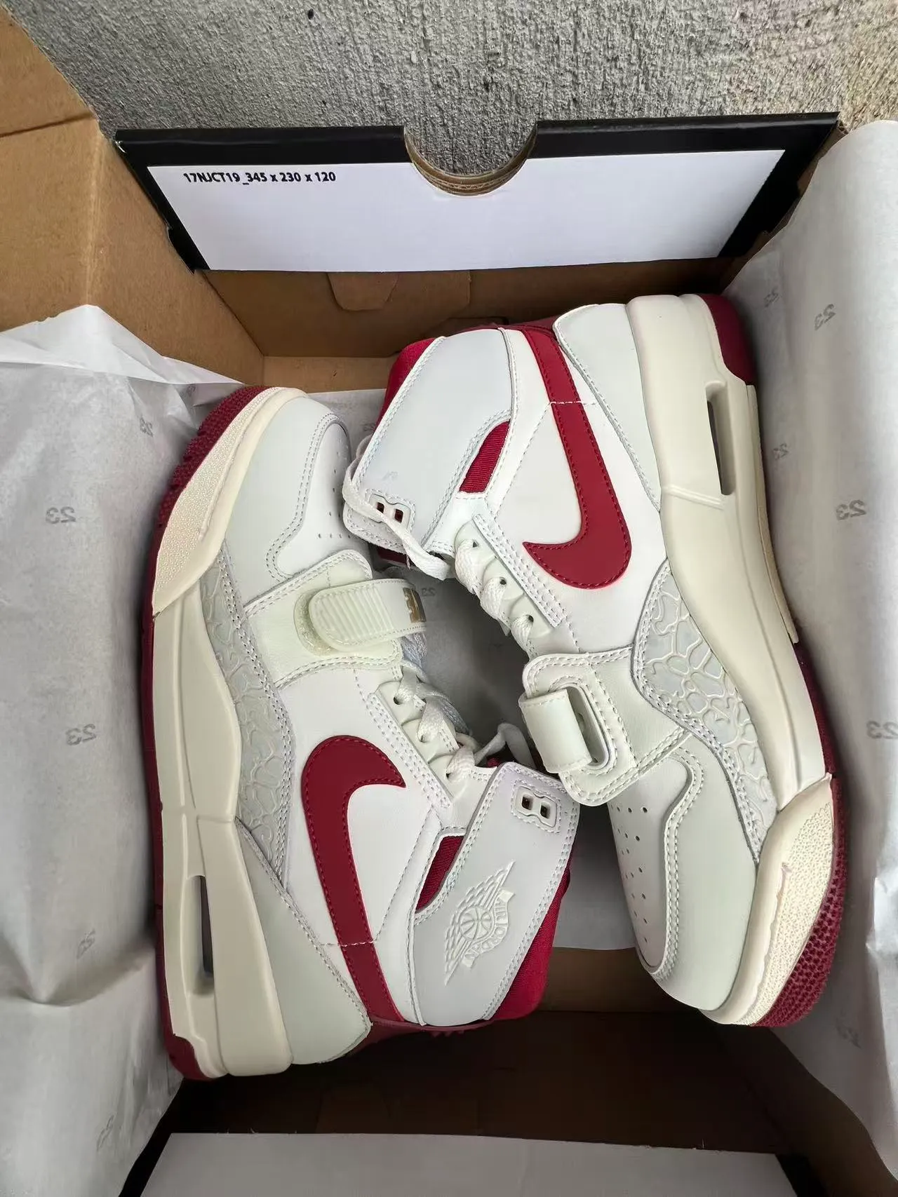 Air Jordan Legacy 312 Off-White and Red Basketball Shoes 7