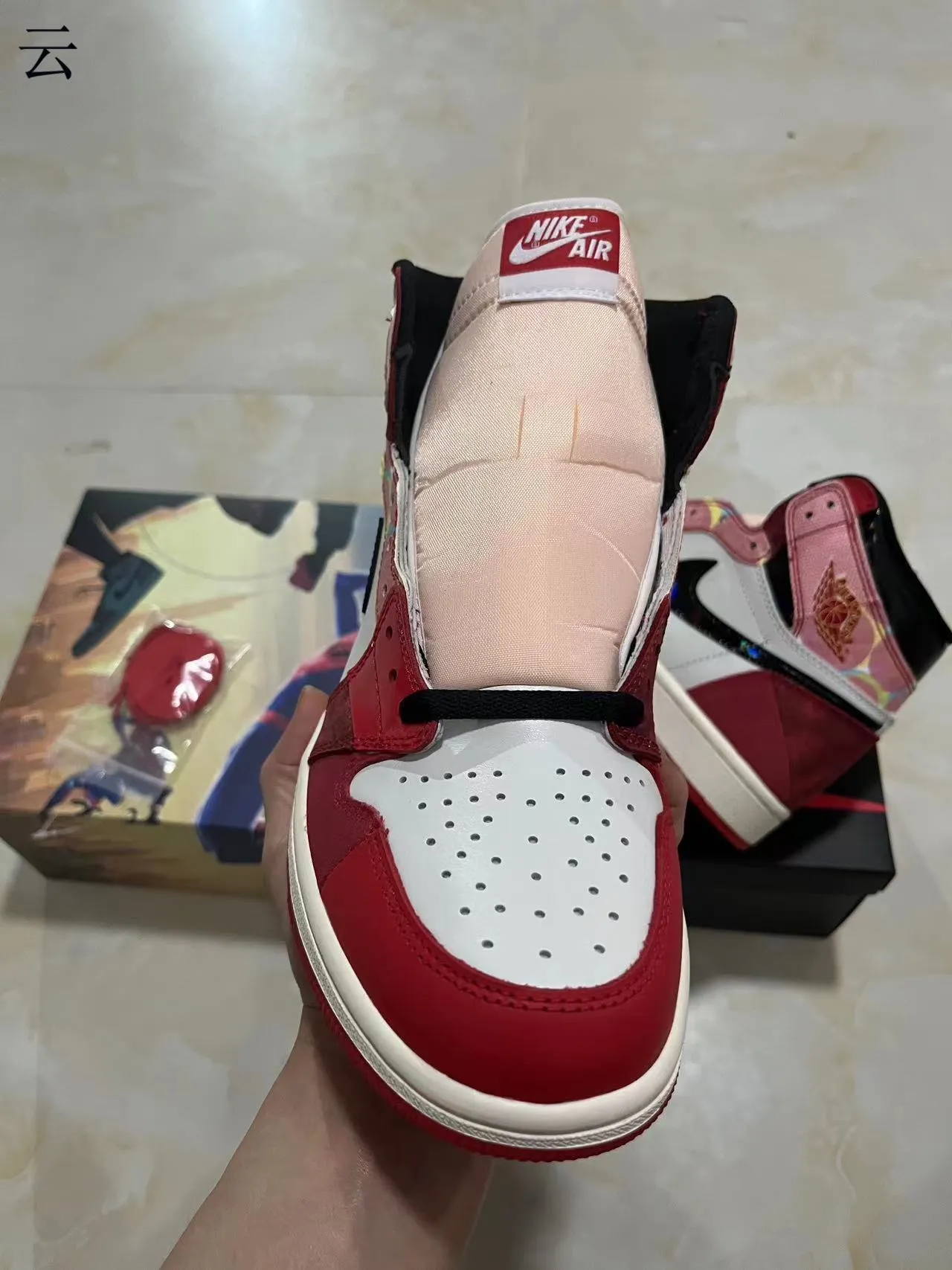 Air Jordan लाल गुलाबी हाई-टॉप साबर-चमड़ा हाइब्रिड बास्केटबॉल जूते 3