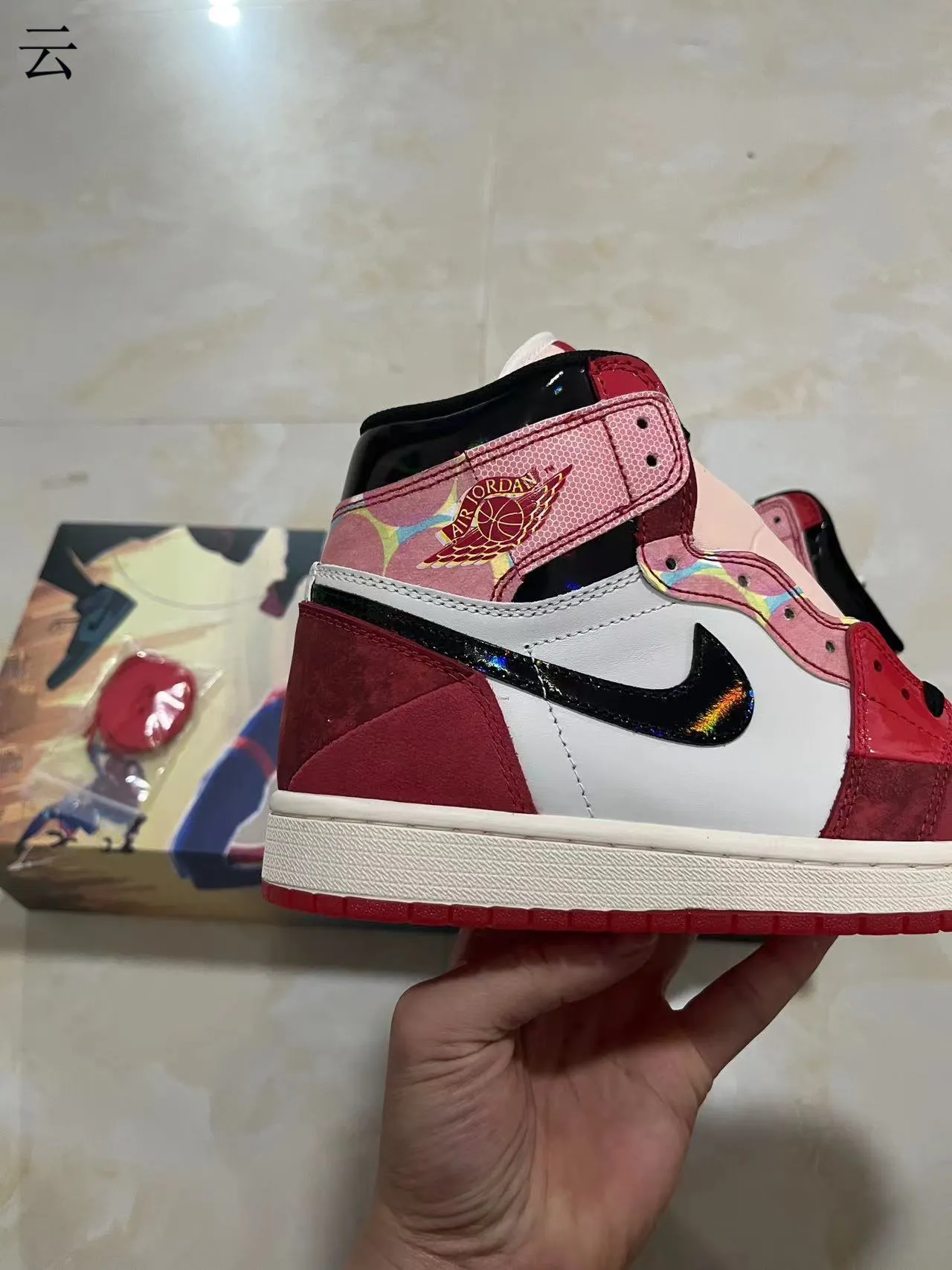 Air Jordan लाल गुलाबी हाई-टॉप साबर-चमड़ा हाइब्रिड बास्केटबॉल जूते 7